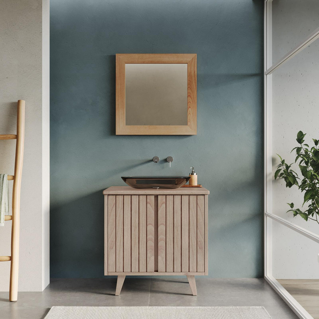 Vivido 80 cm bathroom cabinet in mindi wood