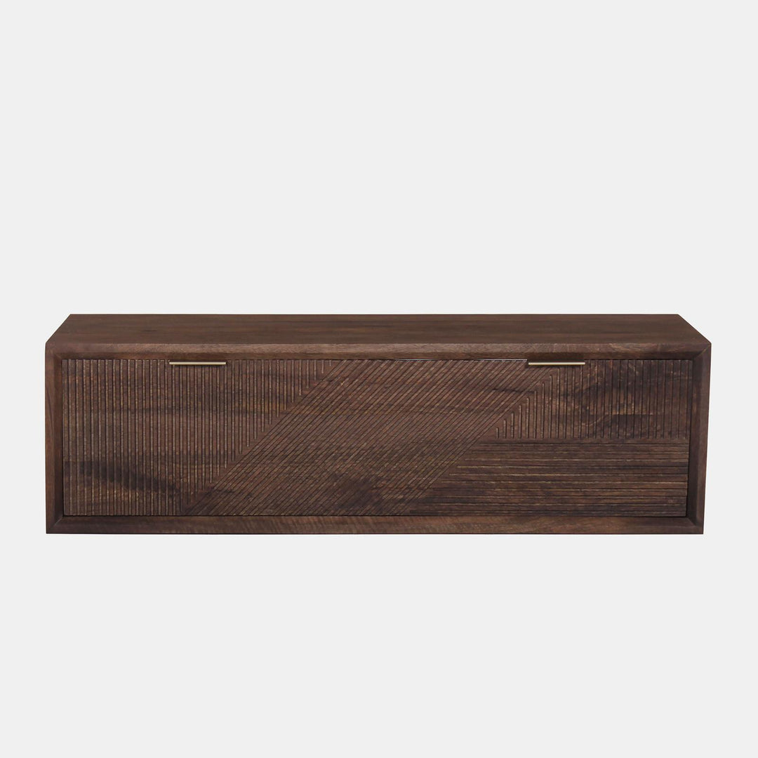 Front view of mango wood cabinet