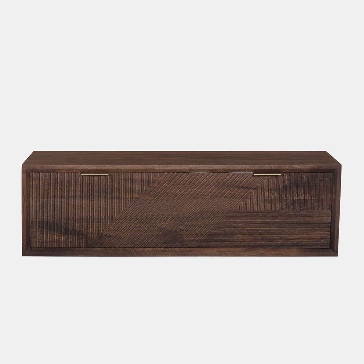 Front view of mango wood cabinet