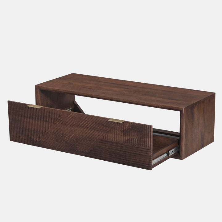 Drawer open showing mechanism