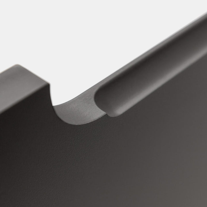 100 cm anthracite suspended bathroom cabinet with integrated sink and mirror - Sleek