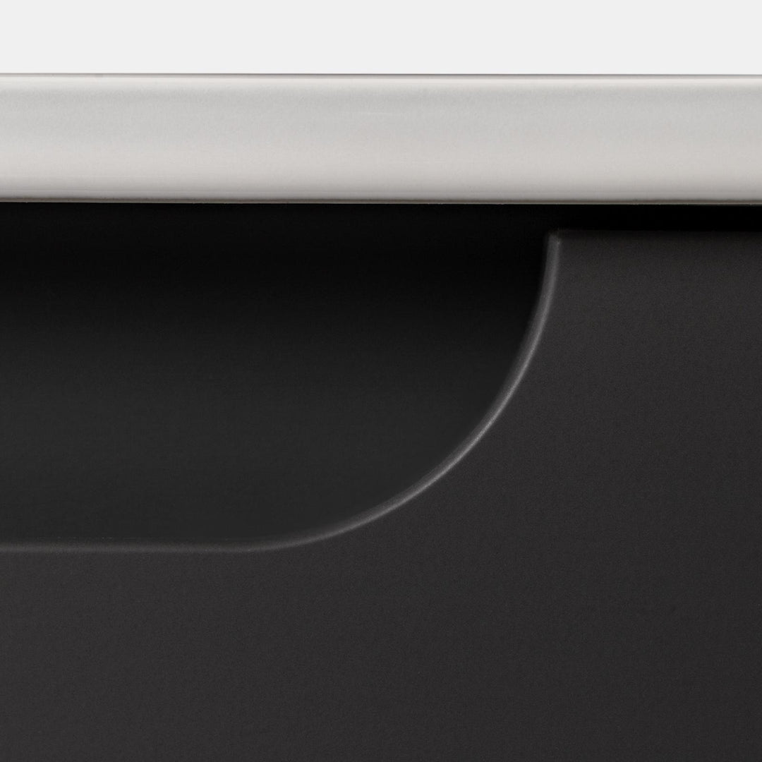 100 cm anthracite suspended bathroom cabinet with integrated sink and mirror - Sleek