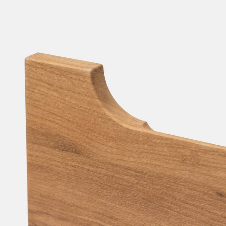 100cm gold oak suspended bathroom cabinet with integrated sink and mirror - Sleek