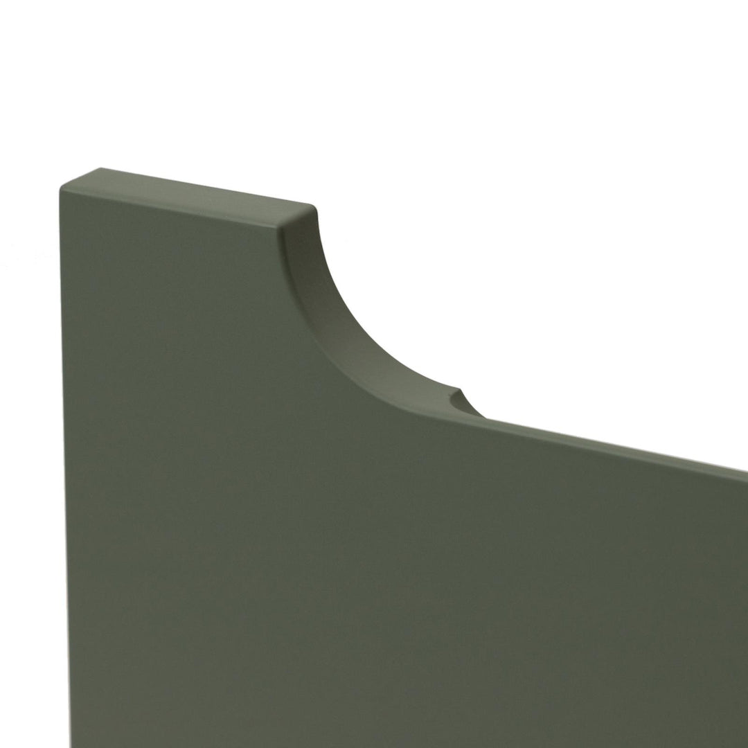100cm suspended bathroom cabinet in concrete green with top and mirror - Sleek
