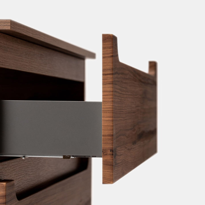 120cm suspended bathroom cabinet in solid oak with top and mirror - Sleek Plus