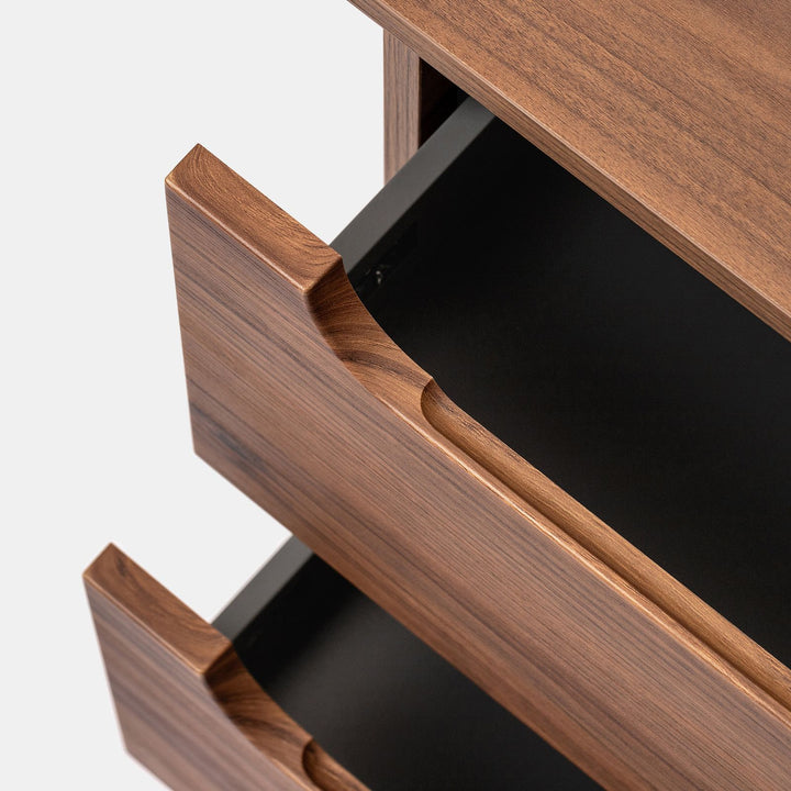 120cm suspended bathroom cabinet in solid oak with top and mirror - Sleek Plus