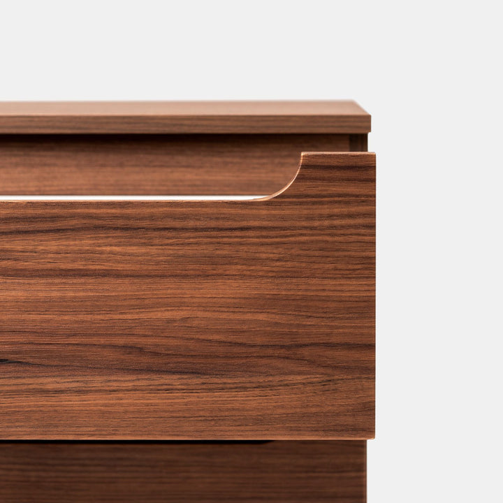 120cm suspended bathroom cabinet in solid oak with top and mirror - Sleek Plus