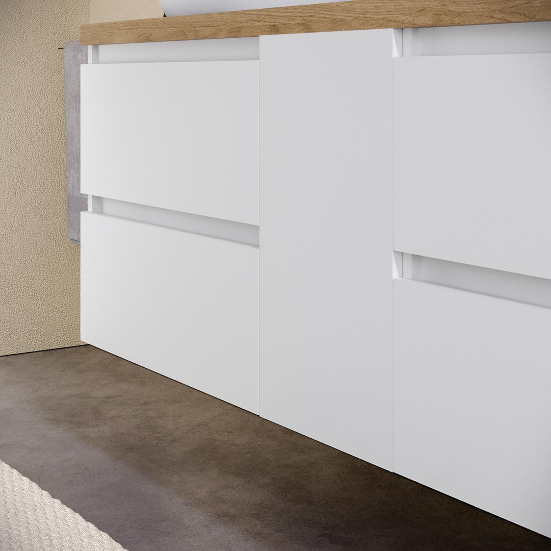 Anami 150 cm White Satin Cabinet - Image 4