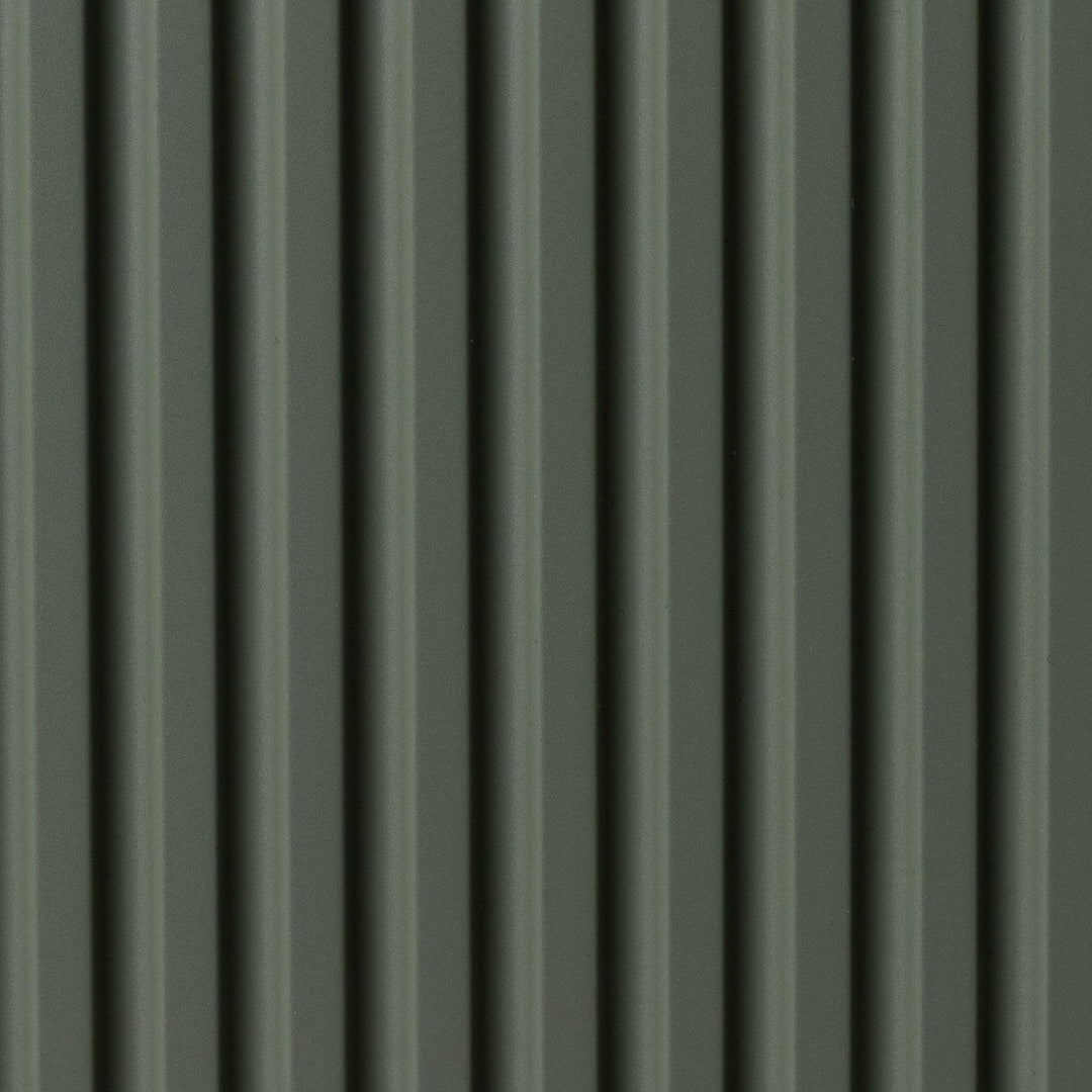 60cm suspended bathroom cabinet in ribbed concrete green with sink and mirror - Nerk