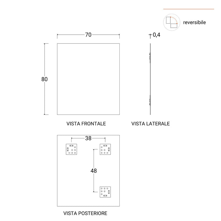 Suspended bathroom cabinet with drawers 80 cm matt white with sink and mirror - Cuki