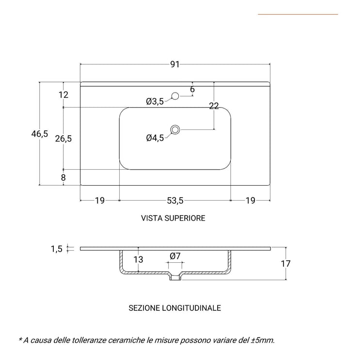 90cm suspended bathroom cabinet with matt white drawers and washbasin with mirror - Tayga