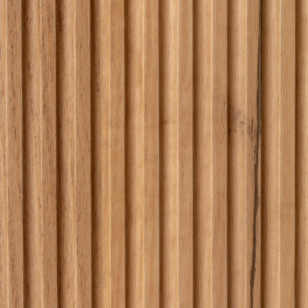 90 cm suspended bathroom cabinet with gold oak drawers and mirror - Tayga