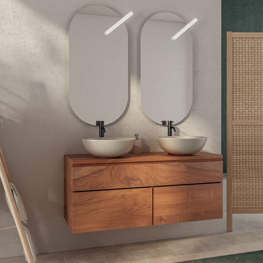 Kuna 120 cm Teak Bathroom Cabinet - Image 2