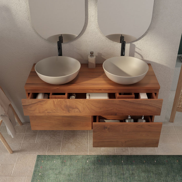 Kuna 120 cm Teak Bathroom Cabinet - Image 3