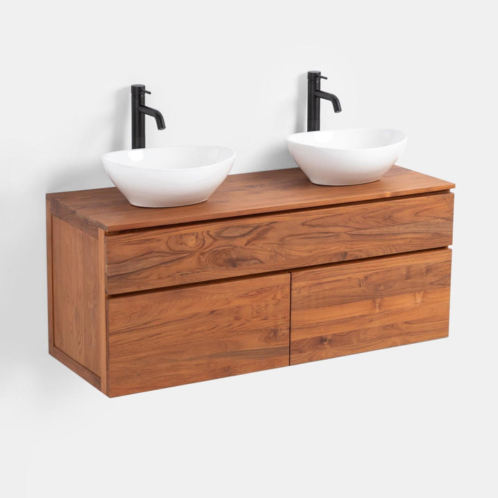 Kuna 120 cm Teak Bathroom Cabinet - Image 6