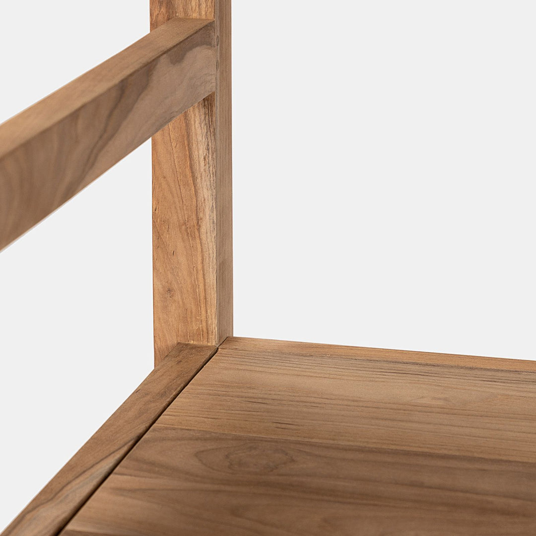 120 cm double shelf teak wood vanity unit - Palmas