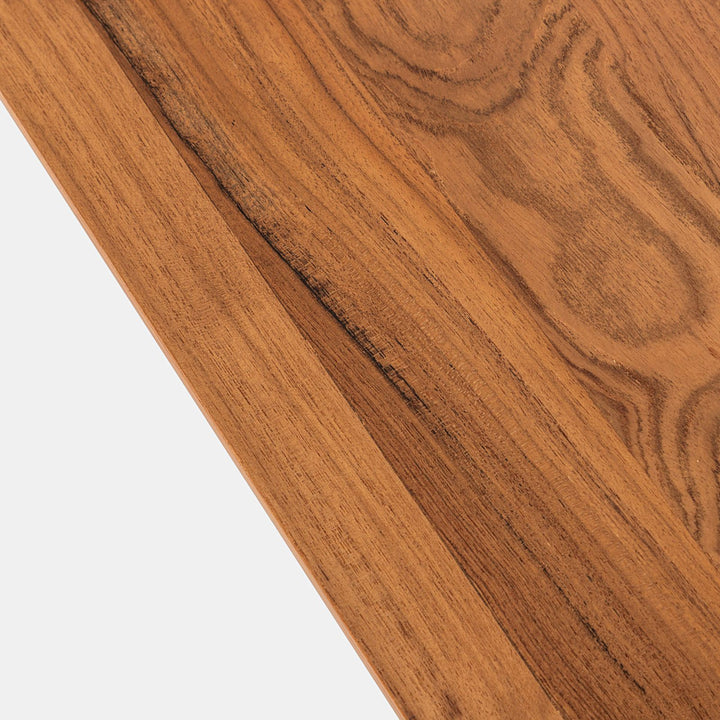 120 cm double shelf teak wood vanity unit - Palmas