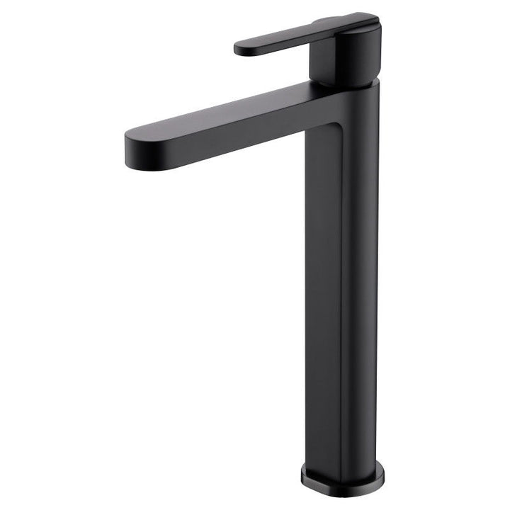 Roma matt black single-lever high basin