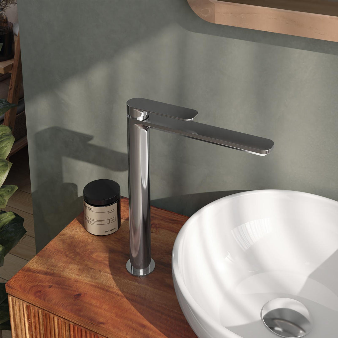 High basin mixer and bidet chrome set – Fusion