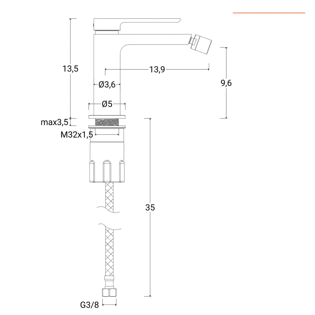 High basin mixer and bidet chrome set – Fusion