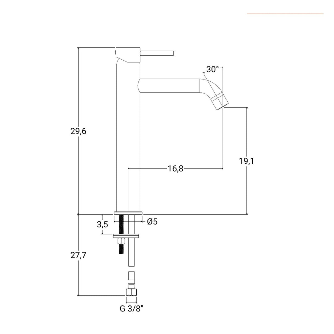 Jacuzzi Gun Gold High Sink and Bidet Set - Taps