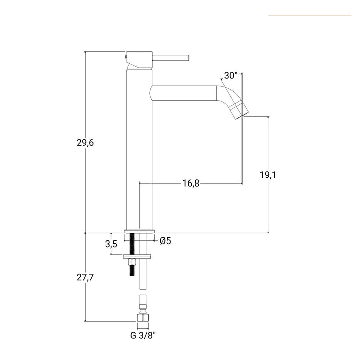 Jacuzzi Gun Gold High Sink and Bidet Set - Taps