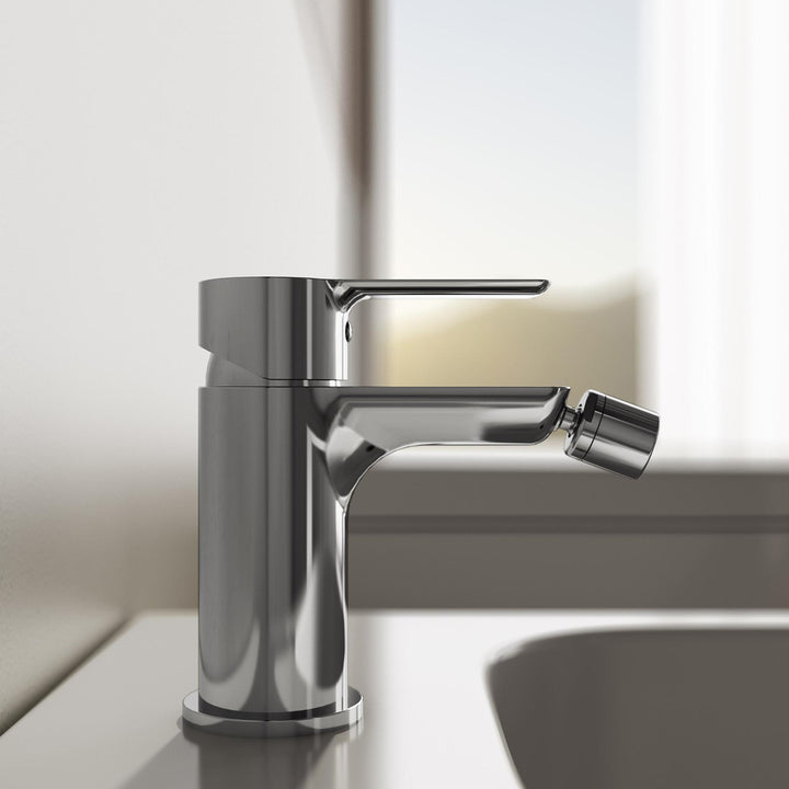Chrome basin and bidet mixer set – Key