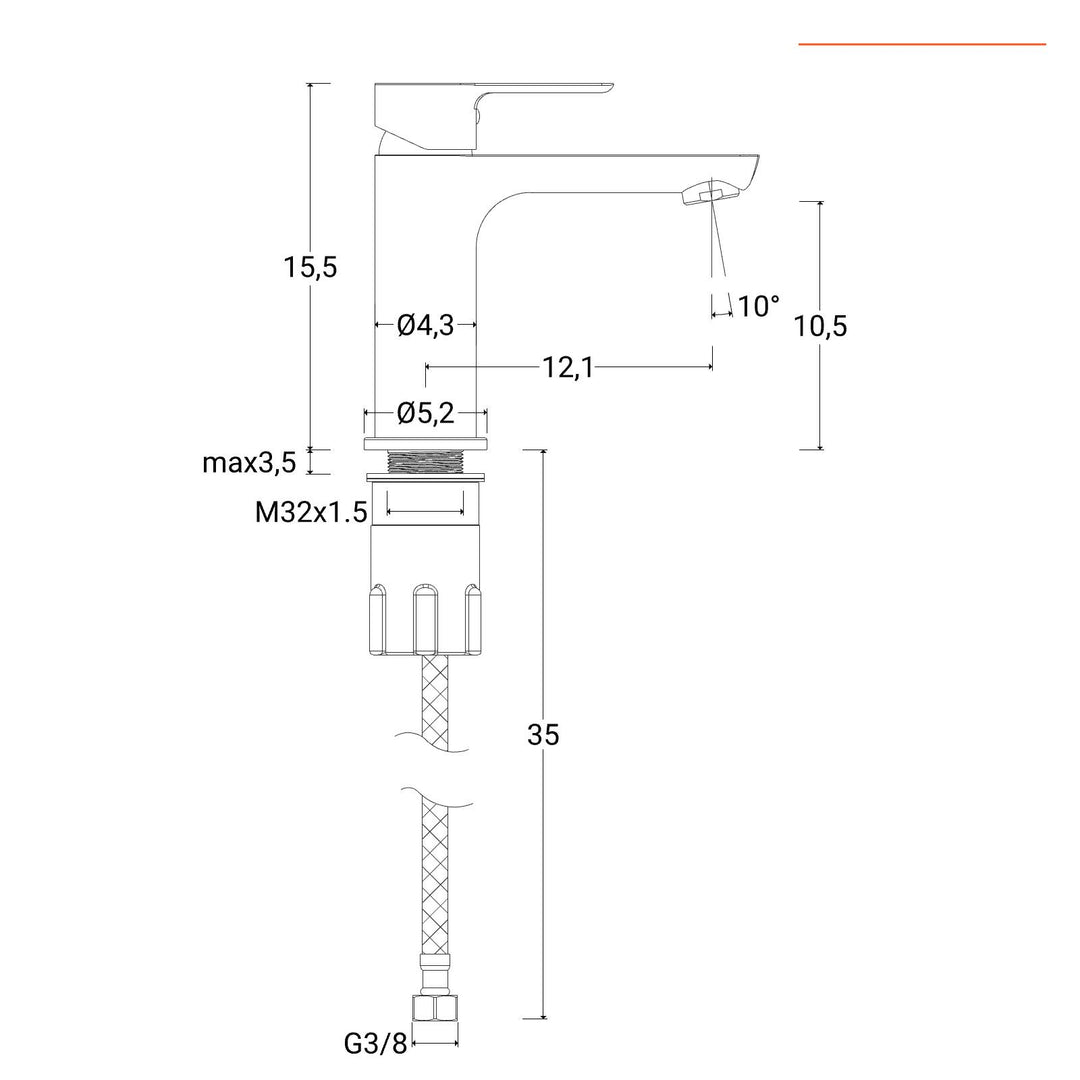 Chrome basin and bidet mixer set – Key