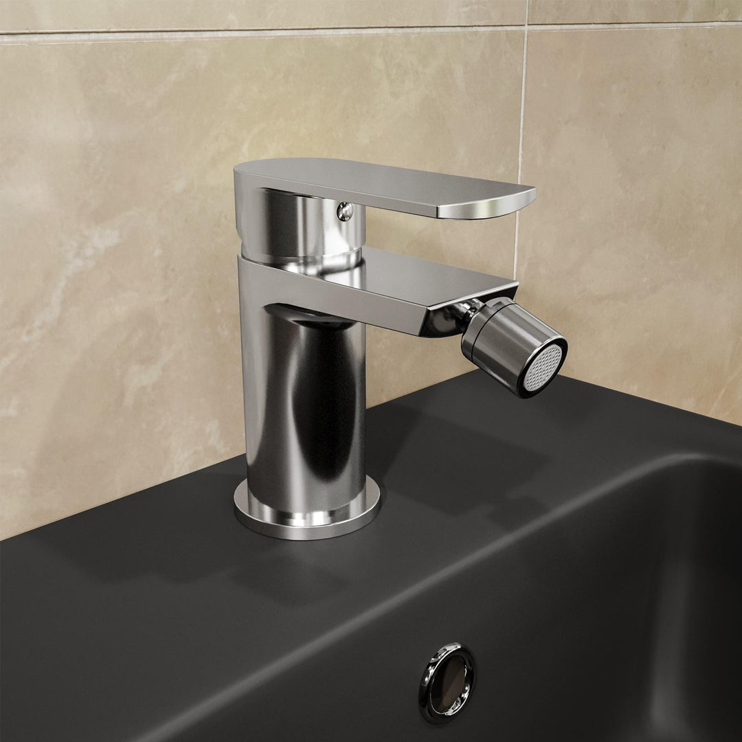 Chrome basin and bidet mixer set – Fluid