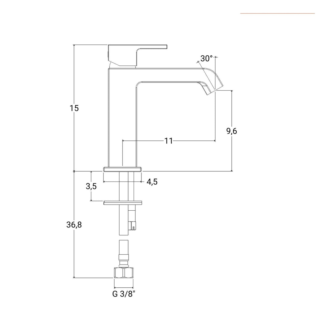 Set washbasin and bidet chrome Sorgente by Jacuzzi - Taps