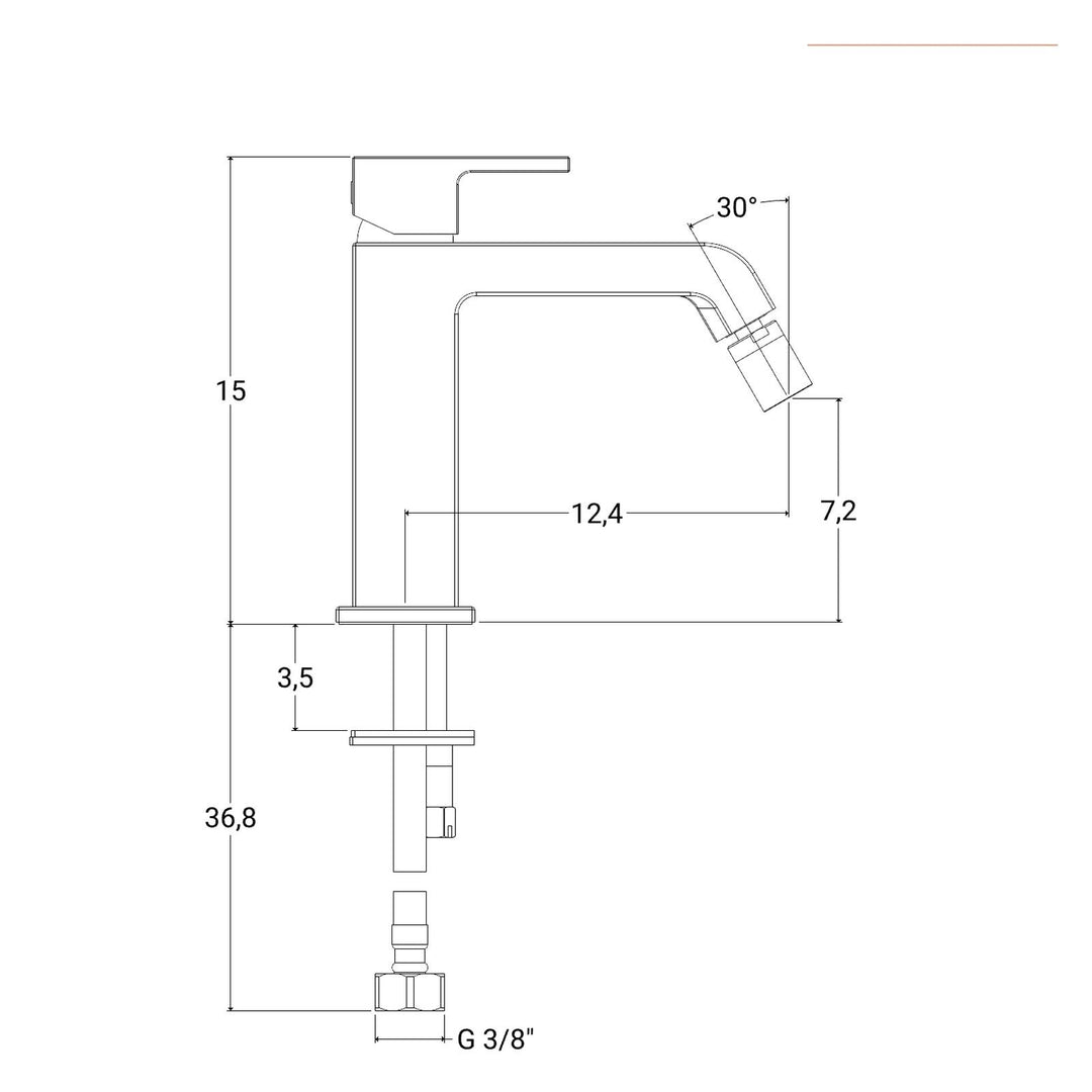 Set washbasin and bidet chrome Sorgente by Jacuzzi - Taps
