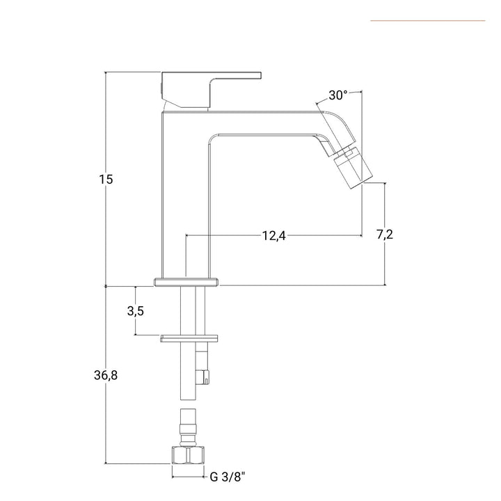 Set washbasin and bidet chrome Sorgente by Jacuzzi - Taps
