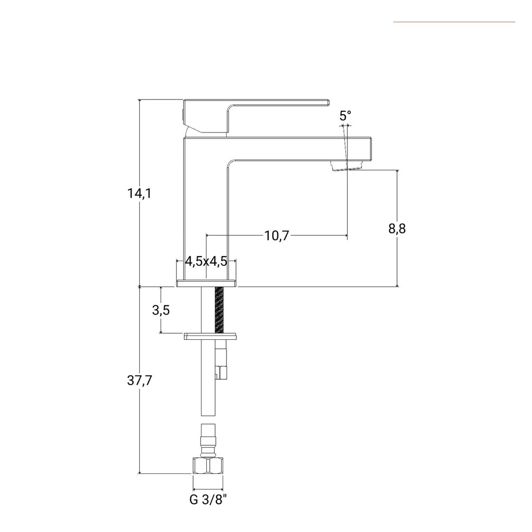 Crux Gold Washbasin and Bidet Set by Jacuzzi - Taps