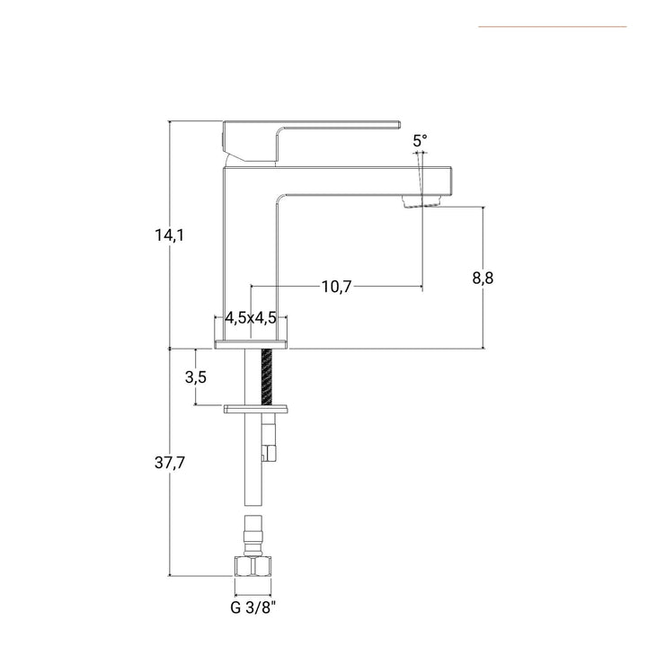 Crux Gold Washbasin and Bidet Set by Jacuzzi - Taps