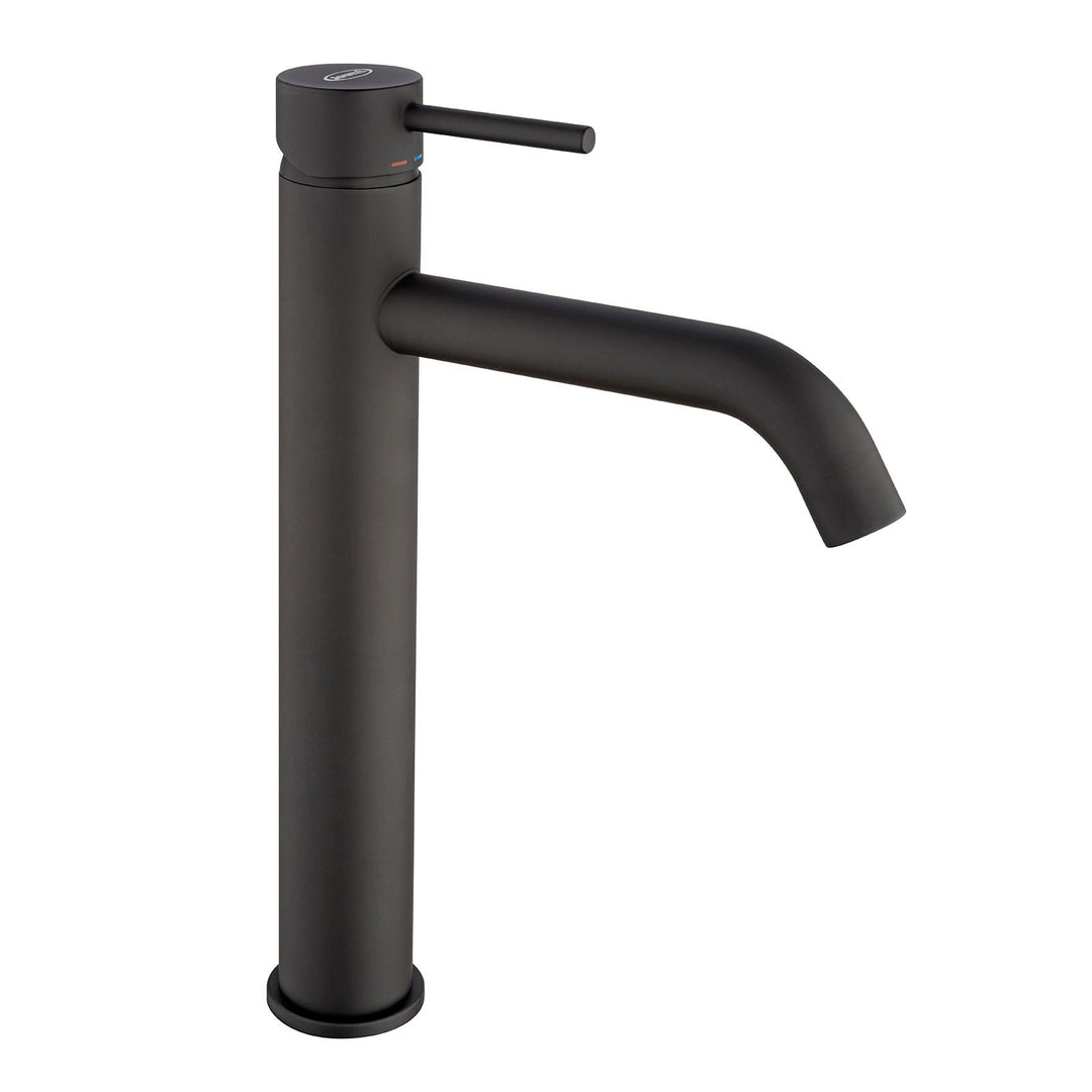 High basin mixer set + matt black bidet Gun by Jacuzzi - Taps