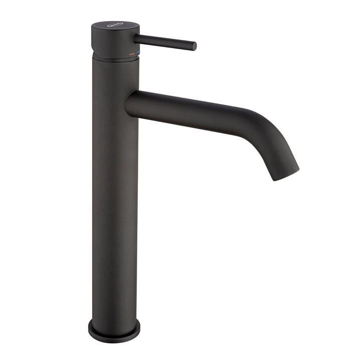 High basin mixer set + matt black bidet Gun by Jacuzzi - Taps