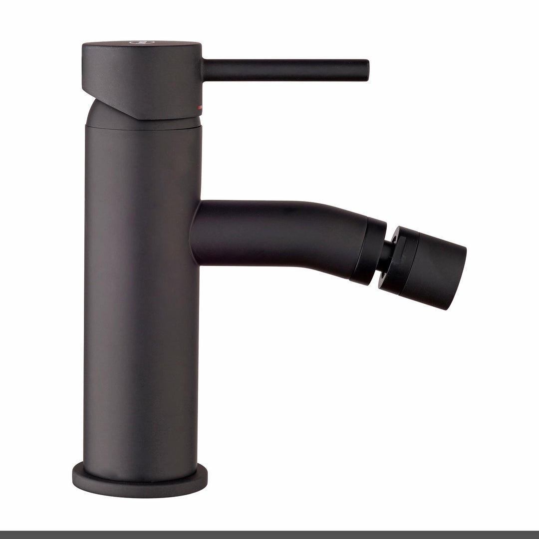 High basin mixer set + matt black bidet Gun by Jacuzzi - Taps