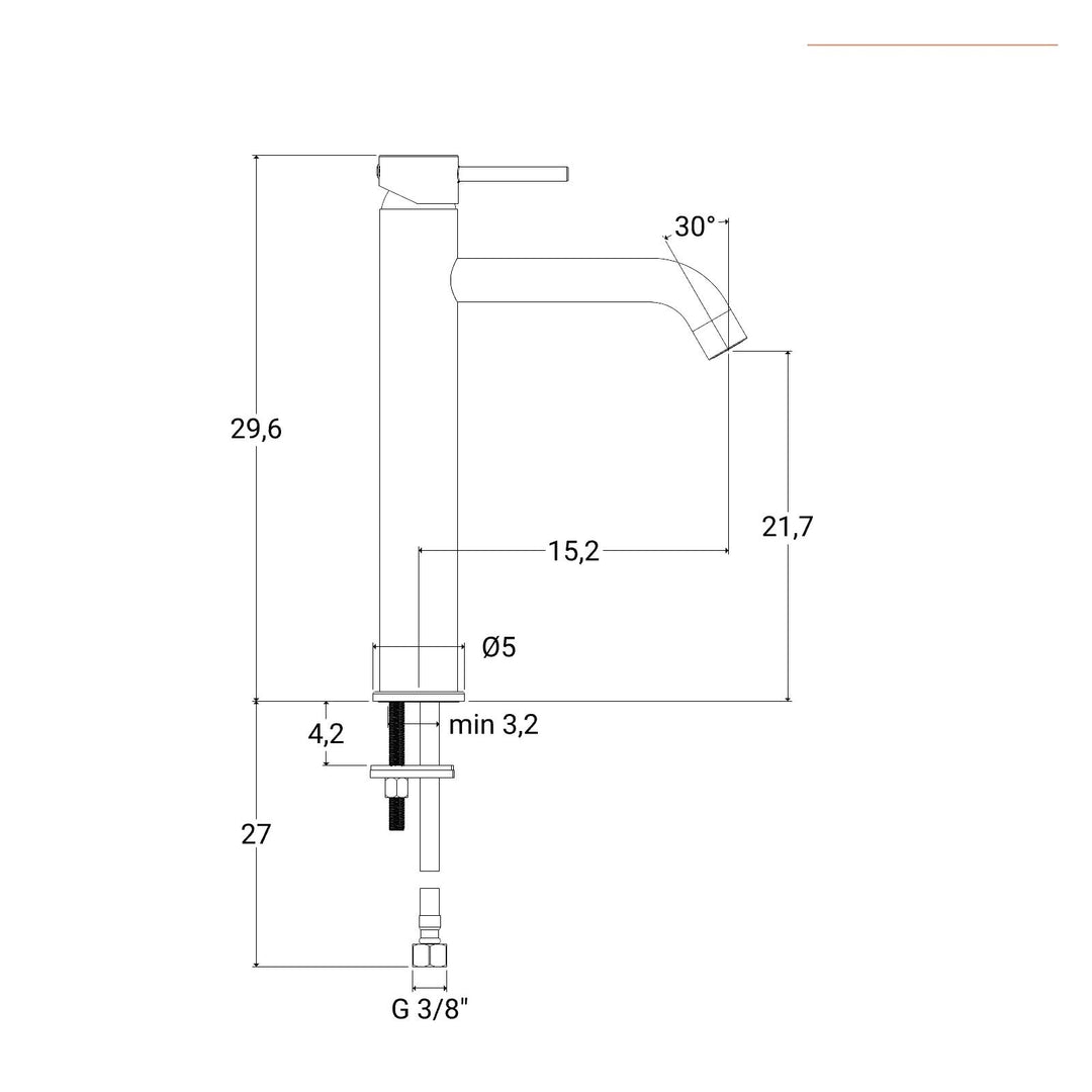 High basin mixer set + matt black bidet Gun by Jacuzzi - Taps