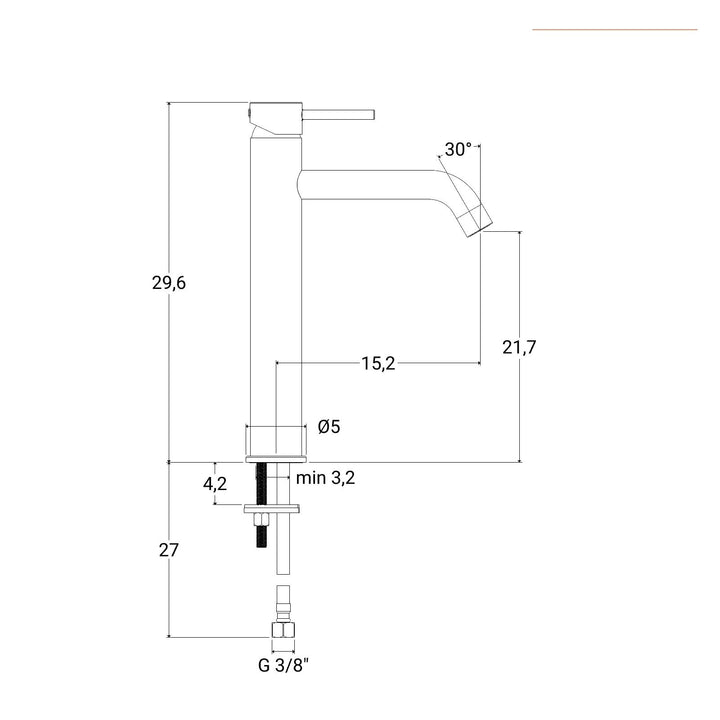 High basin mixer set + matt black bidet Gun by Jacuzzi - Taps