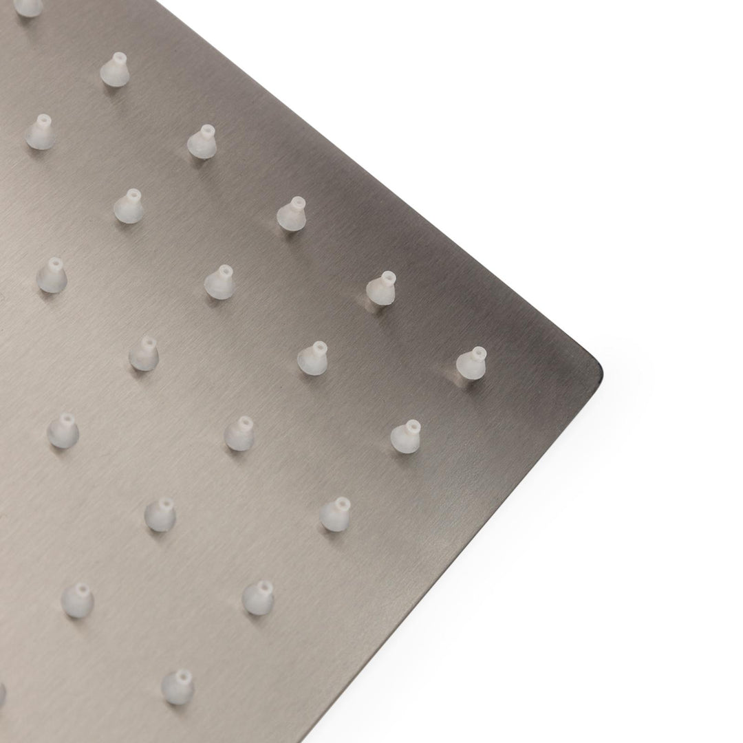 Ultra slim 20x20 shower head and 40 cm elbow arm brushed - image 5