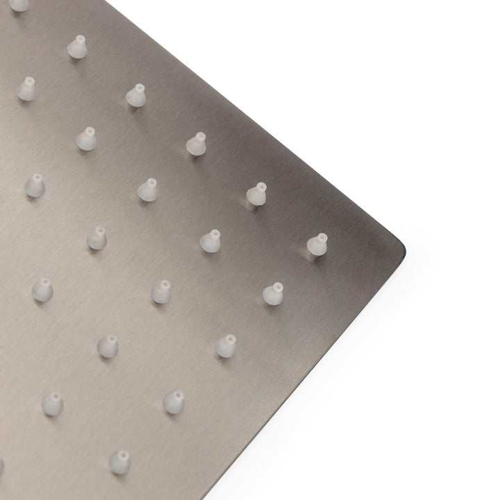 Ultra slim 20x20 shower head and 40 cm elbow arm brushed - image 5