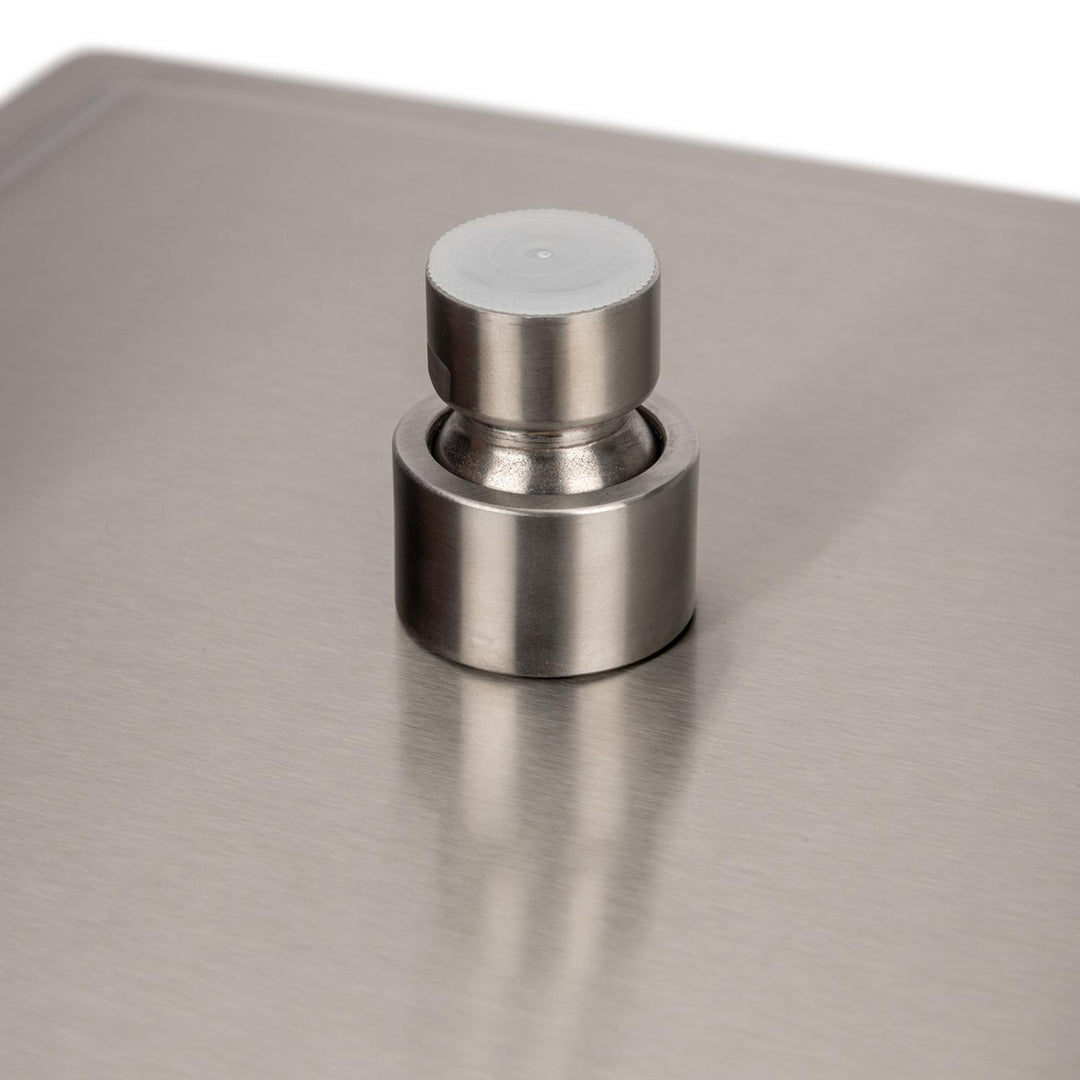 Ultra slim 20x20 shower head and 40 cm elbow arm brushed - image 7