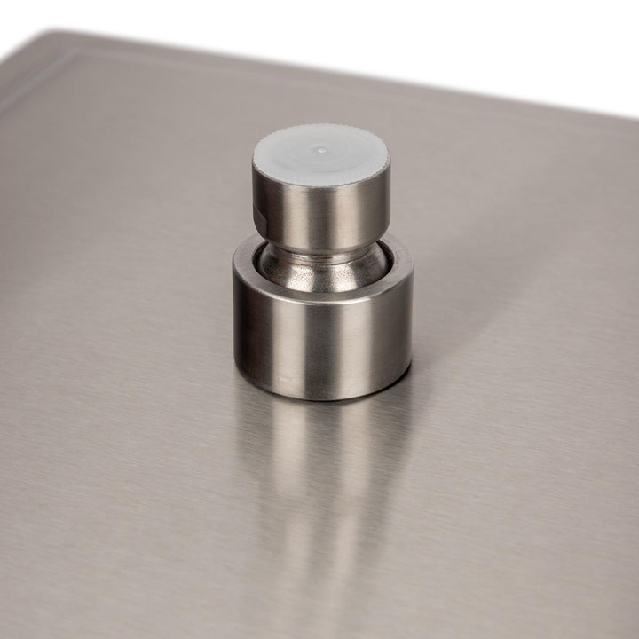 Ultra slim 20x20 shower head and 40 cm elbow arm brushed - image 7