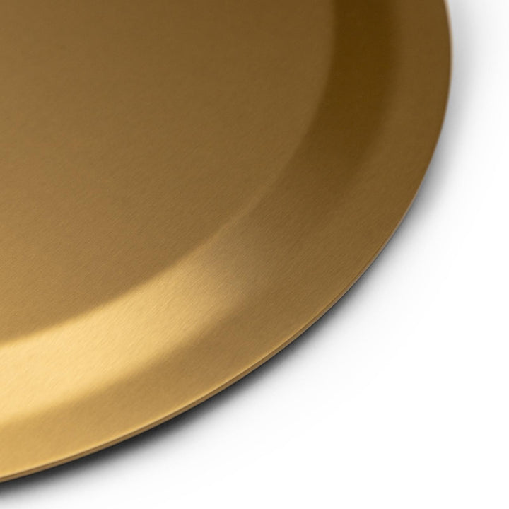 Ultra slim shower head set 30 cm with shower arm 35 cm brushed gold