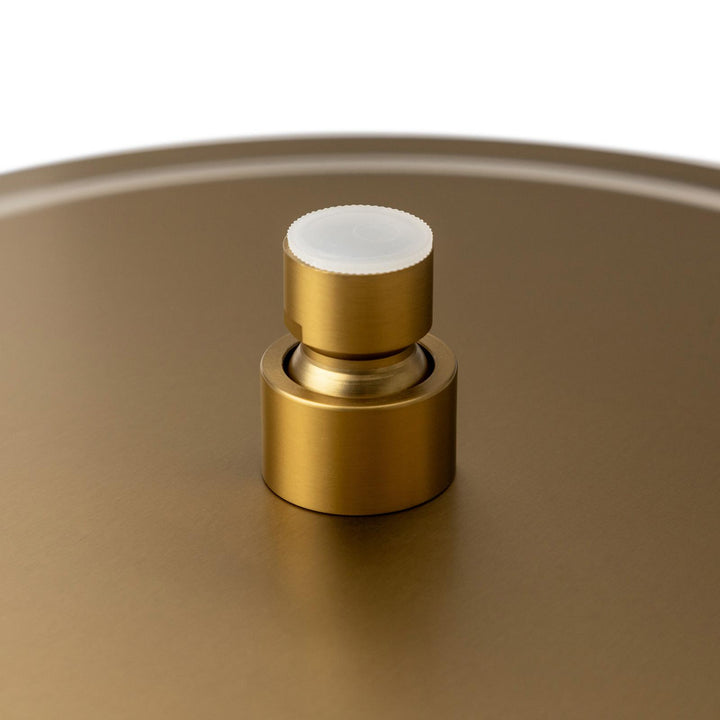 Ultra slim shower head set 30 cm with shower arm 35 cm brushed gold