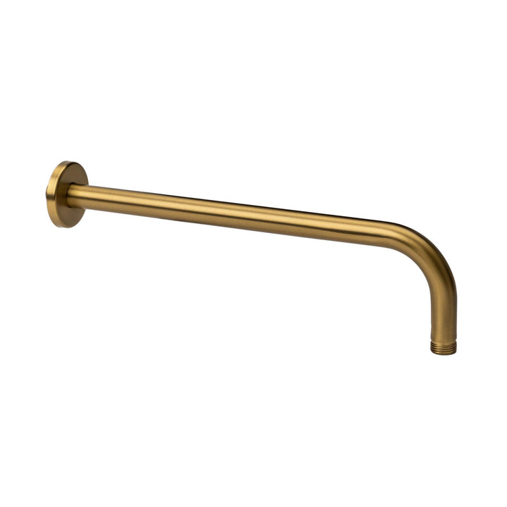Ultra slim shower head set 30 cm with shower arm 35 cm brushed gold