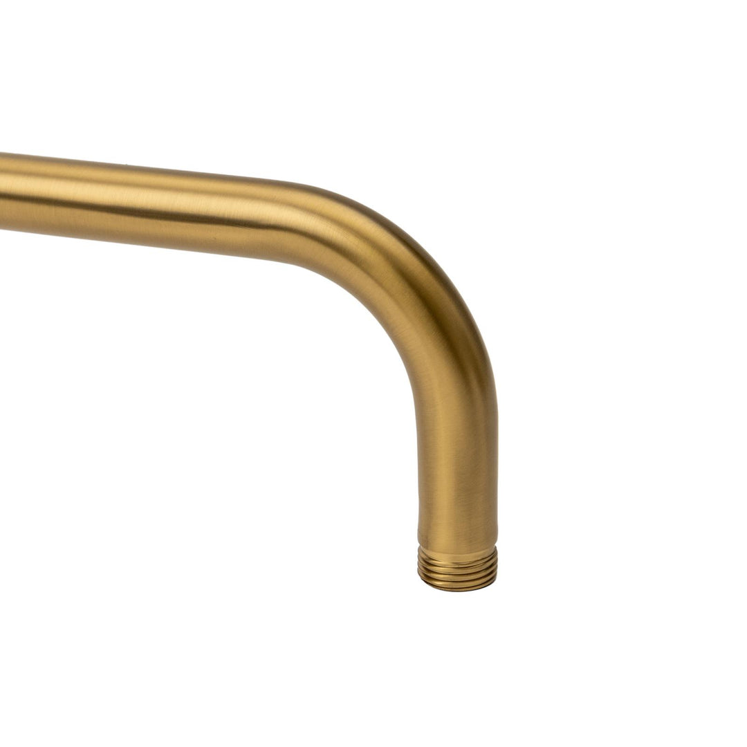 Ultra slim shower head set 30 cm with shower arm 35 cm brushed gold