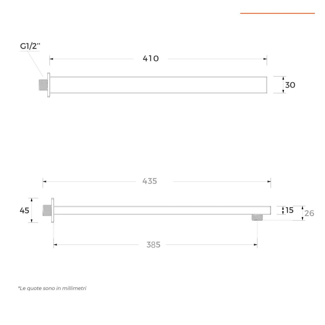 Ultraslim shower head set with 40 cm arm - image 12