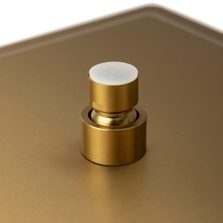 Ultra slim shower head set 30x30 cm with 40 cm square shower arm brushed gold