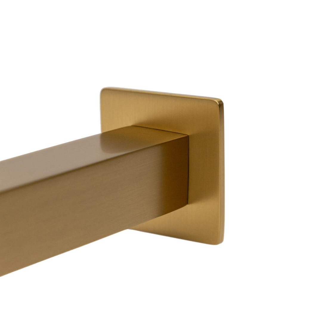 Ultra slim shower head set 30x30 cm with 40 cm square shower arm brushed gold